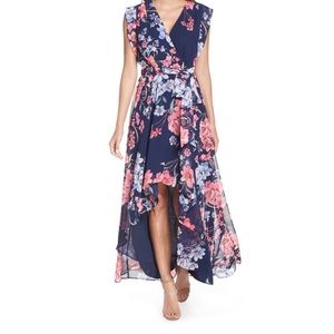 ELIZA J Women’s Dress High/Low Faux Wrap Size 12